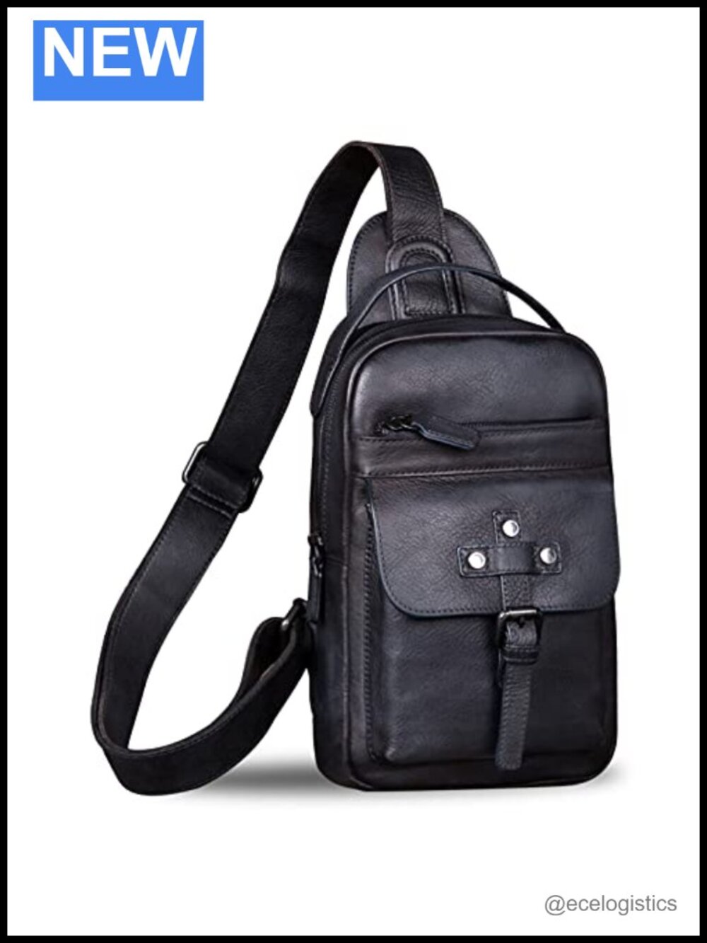 Genuine Leather Sling Bag Crossbody Shoulder Fanny Daypack